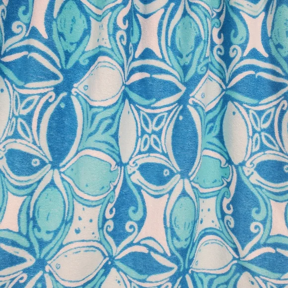 Lilly Pulitzer Brigitte Blue & White Terry Cloth Swim Sleeveless Cover Up Sz. XS - Picture 8 of 10